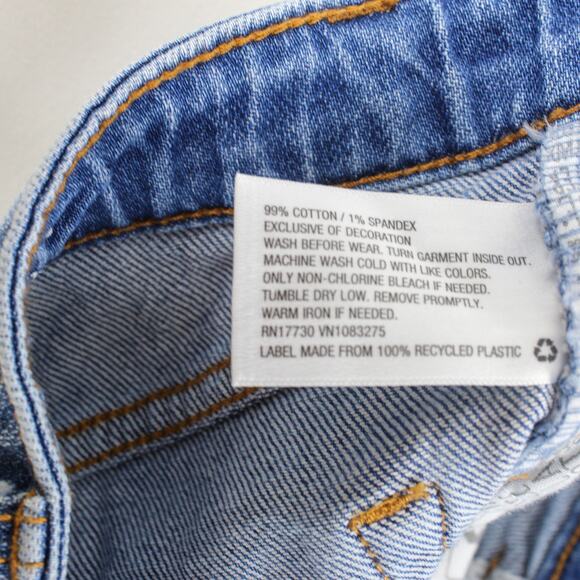 CAT & JACK Blue Light Wash Patch Work Skinny Jeans - Picture 6 of 7